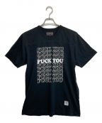 Hysteric Glamour×SUPREMEヒステリックグラマー×シュプリーム）の古着「Fuck You Football Tee」｜ブラック