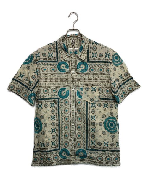 BINDU（ビンドゥ）BINDU (ビンドゥ) Indian cotton pattern S/S シャツ アイボリー サイズ:XL 未使用品の古着・服飾アイテム