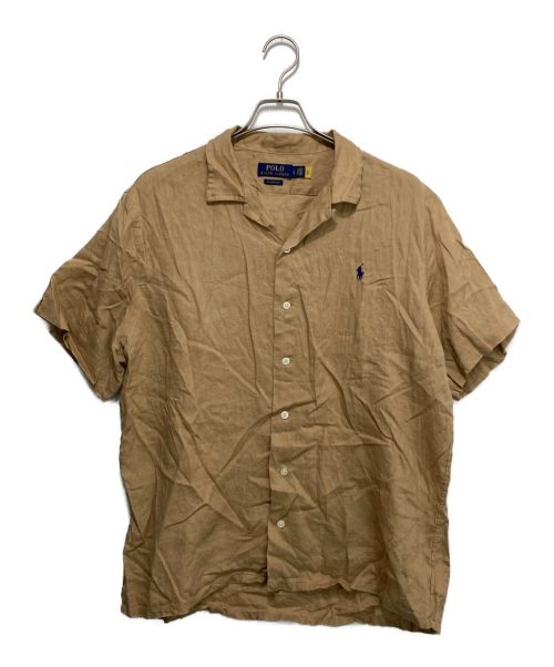 POLO RALPH LAUREN（ポロ・ラルフローレン）POLO RALPH LAUREN (ポロ・ラルフローレン) リネンオープンカラーシャツ ベージュ サイズ:Lの古着・服飾アイテム