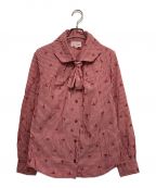 Vivienne Westwood RED LABELヴィヴィアンウエストウッドレッドレーベル）の古着「ロゴストライプシャツ」｜レッド×ピンク