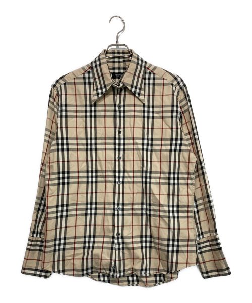 BURBERRY BLACK LABEL（バーバリーブラックレーベル）BURBERRY BLACK LABEL (バーバリーブラックレーベル) ノヴァチェックチェックシャツ ベージュ サイズ:3の古着・服飾アイテム