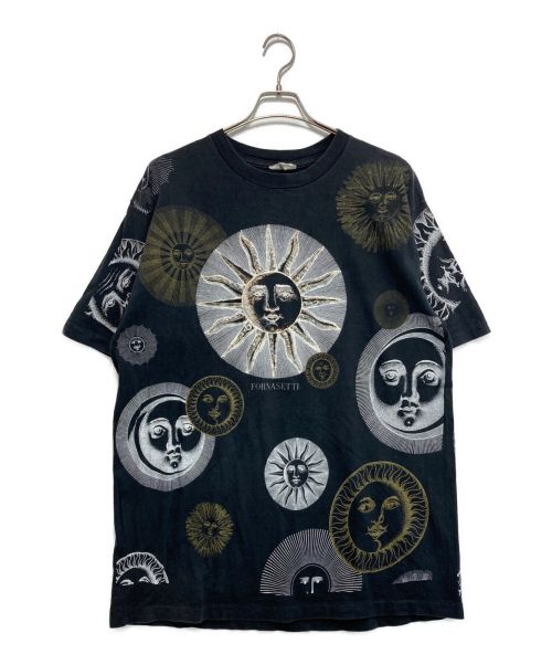 FORNASETTI（フォルナゼッティ）FORNASETTI (フォルナゼッティ) 90’ｓ SUN & MOONアートグラフィック TEE /太陽Tシャツ ブラック サイズ:XLの古着・服飾アイテム