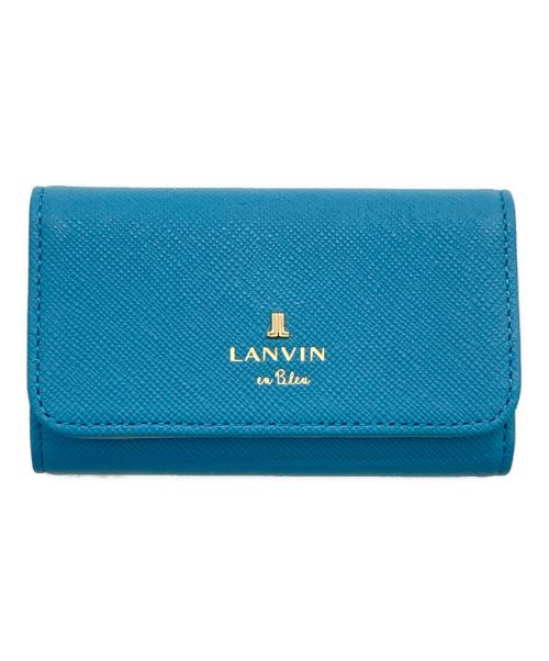 LANVIN en Bleu（ランバンオンブルー）LANVIN en Bleu (ランバンオンブルー) 4連キーケース ブルー 未使用品の古着・服飾アイテム