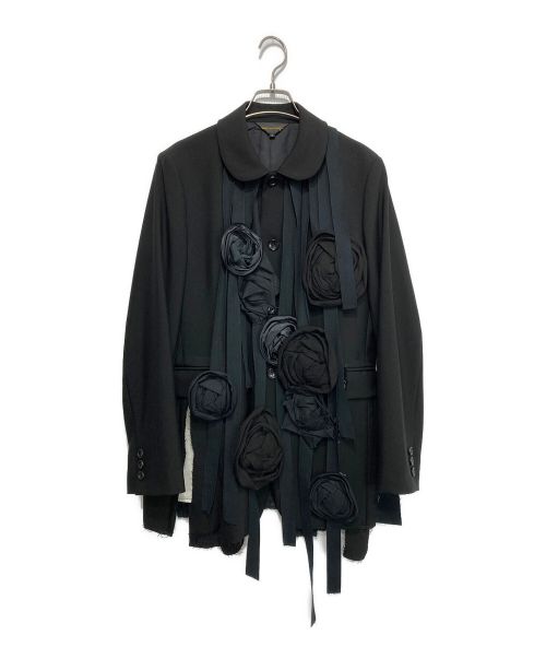 COMME des GARCONS（コムデギャルソン）COMME des GARCONS (コムデギャルソン) 「薔薇と血」Roses and Blood 装飾ジャケット ブラック サイズ:Sの古着・服飾アイテム