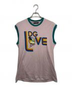 DOLCE & GABBANAドルチェ＆ガッバーナ）の古着「DG Love T-Shirt」｜ピンク