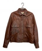 AVIREXアヴィレックス）の古着「OLD TIMES LEATHER WORK JACKET」｜ブラウン