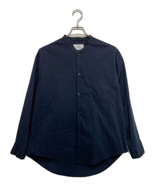 STUDIOUS（ステュディオス）STUDIOUS (ステュディオス) バンドカラーシャツ ネイビー サイズ:3の古着・服飾アイテム