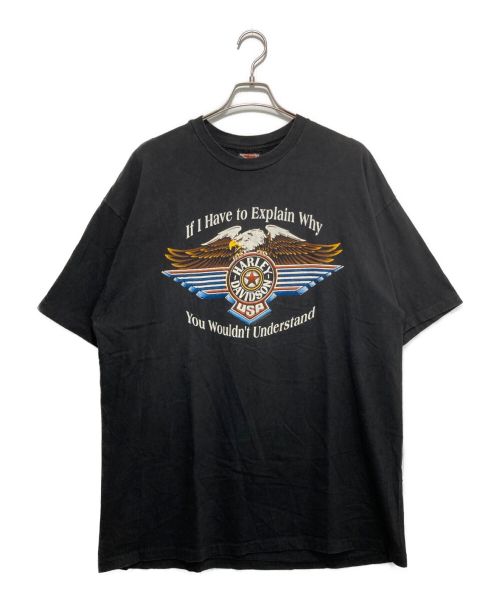 HARLEY-DAVIDSON（ハーレーダビッドソン）HARLEY-DAVIDSON (ハーレーダビッドソン) 【古着】90`s イーグルTシャツ ブラック サイズ:XXLの古着・服飾アイテム