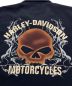 中古・古着 HARLEY-DAVIDSON (ハーレーダビッドソン) スカルプリントオープンカラーシャツ ブラック サイズ:XL：5000円