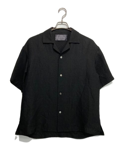 CITY（シティ）CITY (シティ) JQD OPEN COLLAR SHIRTS SHORT SLEEVE ブラック サイズ:1の古着・服飾アイテム