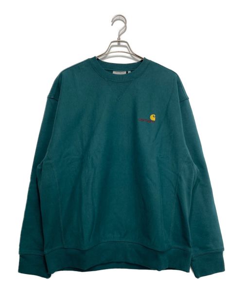 CarHartt（カーハート）CarHartt (カーハート) AMERICAN SCRIPT SWEAT SHIRT グリーン サイズ:XL 未使用品の古着・服飾アイテム