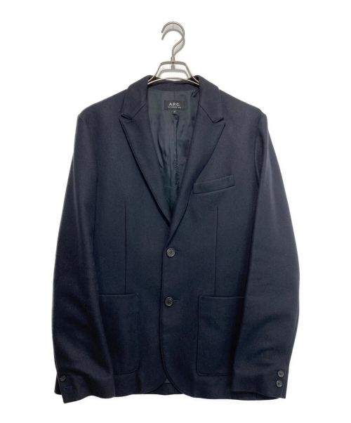 A.P.C.（アーペーセー）A.P.C. (アー・ペー・セー) カシミヤブレンド ウールジャケット ネイビー サイズ:Mの古着・服飾アイテム