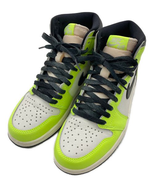 NIKE（ナイキ）NIKE (ナイキ) AIR JORDAN 1 RETRO HIGH OG/ハイカットスニーカー イエロー×ホワイト サイズ:24.5の古着・服飾アイテム