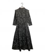 Ameriアメリ）の古着「KEILY FLOWER DENIM DRESS」｜ブラック