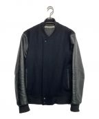 JOHN LAWRENCE SULLIVANジョンローレンスサリバン）の古着「Wool × Cowhide Blouson」｜ネイビー