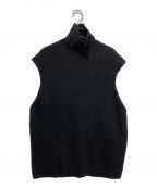 AURALEEオーラリー）の古着「RIB KNIT TURTLE NECK VEST」｜ブラック