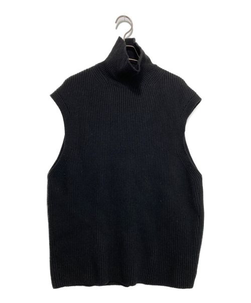 AURALEE（オーラリー）AURALEE (オーラリー) RIB KNIT TURTLE NECK VEST ブラック サイズ:1の古着・服飾アイテム