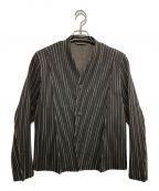 HOMME PLISSE ISSEY MIYAKEオムプリッセ イッセイ ミヤケ）の古着「TWEED PLEATS Jacket」｜ブラウン