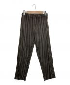 HOMME PLISSE ISSEY MIYAKEオムプリッセ イッセイ ミヤケ）の古着「TWEED PLEATS PANT」｜ブラウン