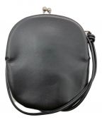 Y'sワイズ）の古着「COLOR LEATHER FRAME POUCH」｜ブラック