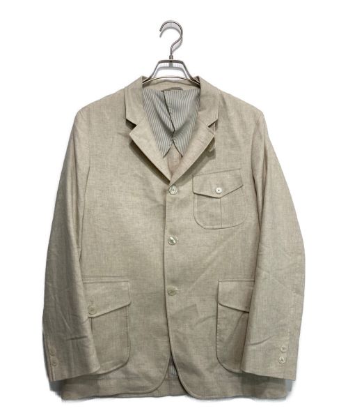 VAN JACKET（ヴァン ジャケット）VAN JACKET (ヴァン ジャケット) リネン混テーラードジャケット ベージュ サイズ:Lの古着・服飾アイテム