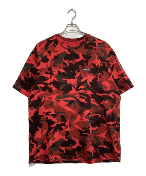 SUPREME（シュプリーム）Supreme (シュプリーム) S/S Red Camo Pocket Tee レッド サイズ:Lの古着・服飾アイテム