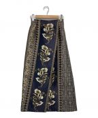 Ameriアメリ）の古着「IMANE JACQUARD WRAP SKIRT」｜ネイビー