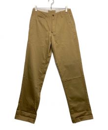 BURGUS PLUS（バーガスプラス）の古着「Zip fly Military Chino」｜ベージュ