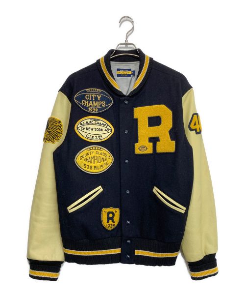 Rugby Ralph Lauren（ラグビーラルフローレン）Rugby Ralph Lauren (ラグビーラルフローレン) Wool Varsity Jacket/スタジャン ネイビー サイズ:XLの古着・服飾アイテム