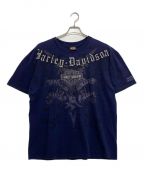 HARLEY-DAVIDSONハーレーダビッドソン）の古着「Tシャツ」｜ネイビー