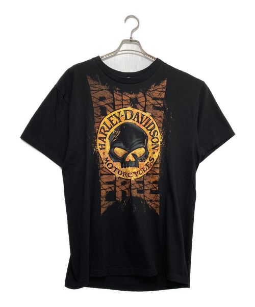 HARLEY-DAVIDSON（ハーレーダビッドソン）HARLEY-DAVIDSON (ハーレーダビッドソン) スカルtシャツ ブラック サイズ:XLの古着・服飾アイテム