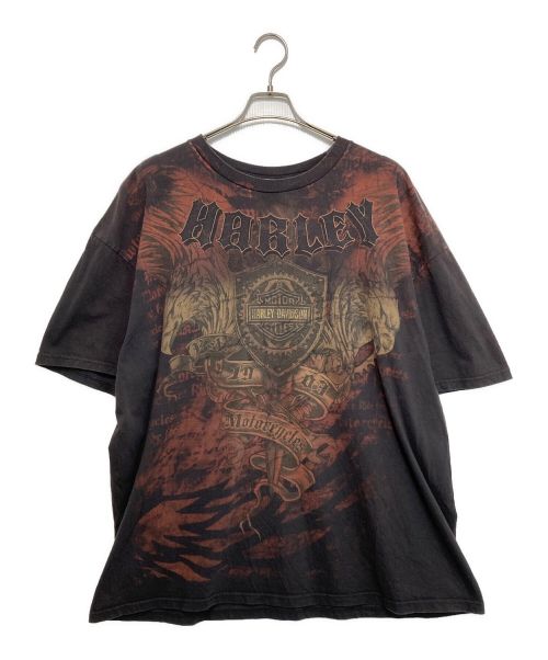 HARLEY-DAVIDSON（ハーレーダビッドソン）HARLEY-DAVIDSON (ハーレーダビッドソン) イーグルプリントＴシャツ ブラック サイズ:3XLの古着・服飾アイテム