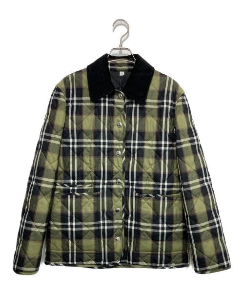 BURBERRY LONDON（バーバリーロンドン）BURBERRY LONDON (バーバリー ロンドン) DRANEFELD CHECK  JACKET グリーン サイズ:XS 未使用品の古着・服飾アイテム