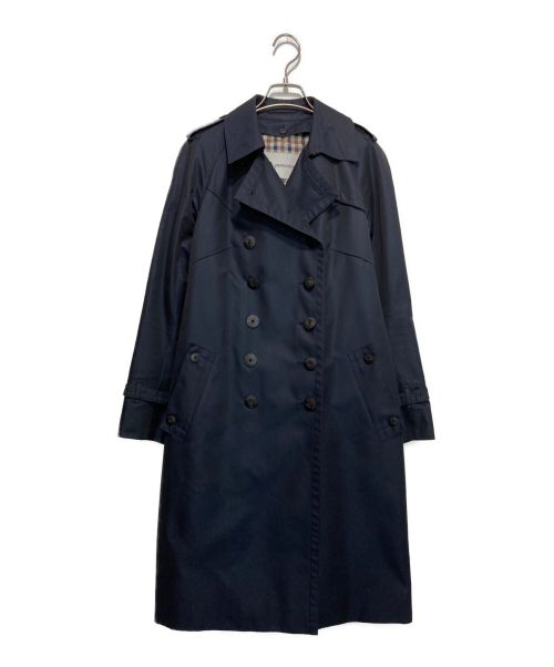 Aquascutum（アクアスキュータム）Aquascutum (アクアスキュータム) コットンポリツイルライナー付トレンチコート ネイビー サイズ:8の古着・服飾アイテム