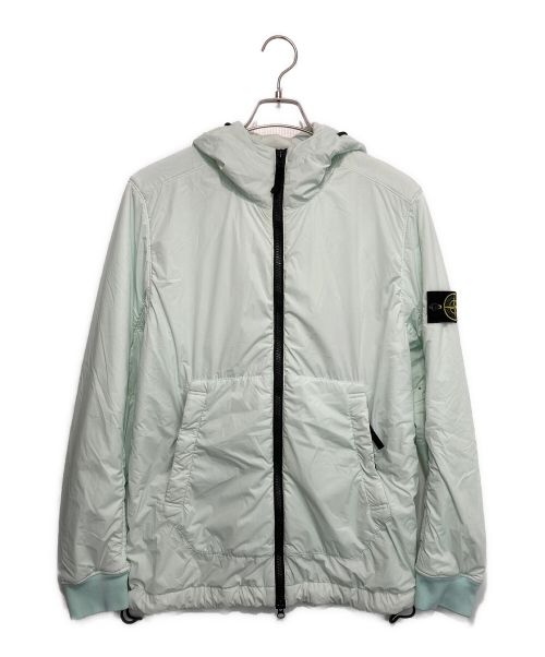 STONE ISLAND（ストーンアイランド）STONE ISLAND (ストーンアイランド) ガーメントダイフーディ中綿ジャケット アイスブルー サイズ:Mの古着・服飾アイテム