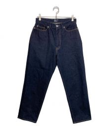 BEDWIN &THE HEARTBREAKERS（ベドウィンアンドザ ハートブレイカーズ）の古着「STRAIGHT FIT DENIM PANTS RAW "THUNDERS"」｜インディゴ