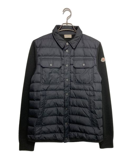 MONCLER（モンクレール）MONCLER (モンクレール) MAGLIONE TRICOT CARDIGAN/ニットコンビダウンジャケット ブラック サイズ:Mの古着・服飾アイテム