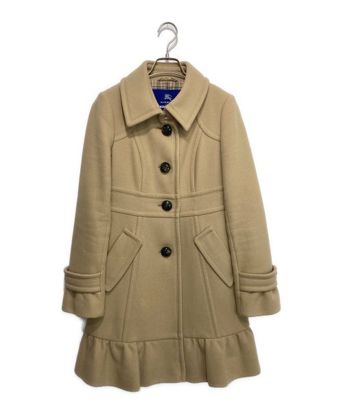 BURBERRY BLUE LABEL（バーバリーブルーレーベル）BURBERRY BLUE LABEL (バーバリーブルーレーベル) アンゴラ混ウールコート ベージュ サイズ:36の古着・服飾アイテム