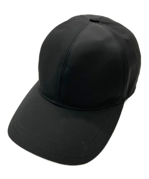 PRADA（プラダ）PRADA (プラダ) REーNYLON BASEBALL CAP NERO/リナイロン ベースボールキャップ ブラック サイズ:L/59ｃｍの古着・服飾アイテム