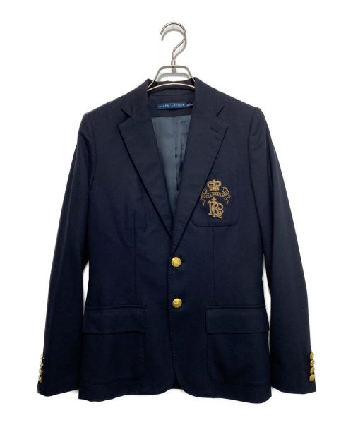 RALPH LAUREN（ラルフローレン）RALPH LAUREN (ラルフローレン) 金釦エンブレムブレザー ネイビー サイズ:160/4の古着・服飾アイテム