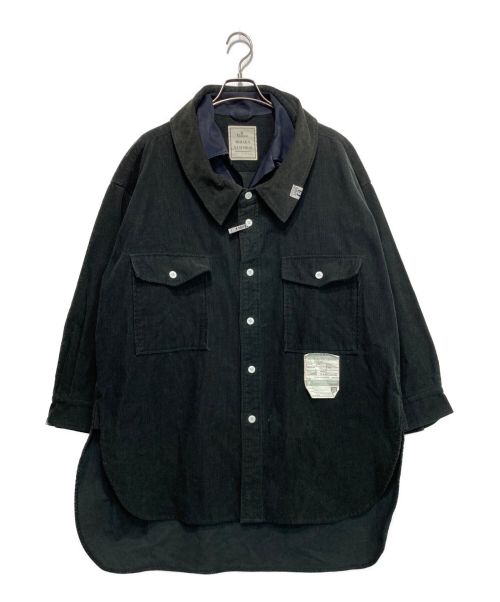 Maison MIHARA YASUHIRO（メゾン ミハラ ヤスヒロ）Maison MIHARA YASUHIRO (メゾン ミハラ ヤスヒロ) OVER SHIRTS /シャツジャケット ネイビー サイズ:44の古着・服飾アイテム