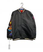 MAYOメイヨー）の古着「Arm embroidery reversible souvenir JKT」｜レッド×ブラック