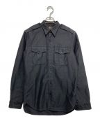 RRLダブルアールエル）の古着「Military Sateen Cotton Black Work Shirt/ミリタリーワークシャツ」｜グレー