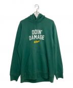 Carhartt WIPカーハート）の古着「HOODED DOIN' DAMAGE SWEATSHIRT」｜グリーン