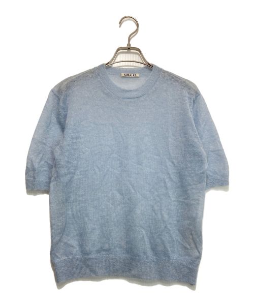 AURALEE（オーラリー）AURALEE (オーラリー) KID MOHAIR SHEER KNIT TEE スカイブルー サイズ:1の古着・服飾アイテム