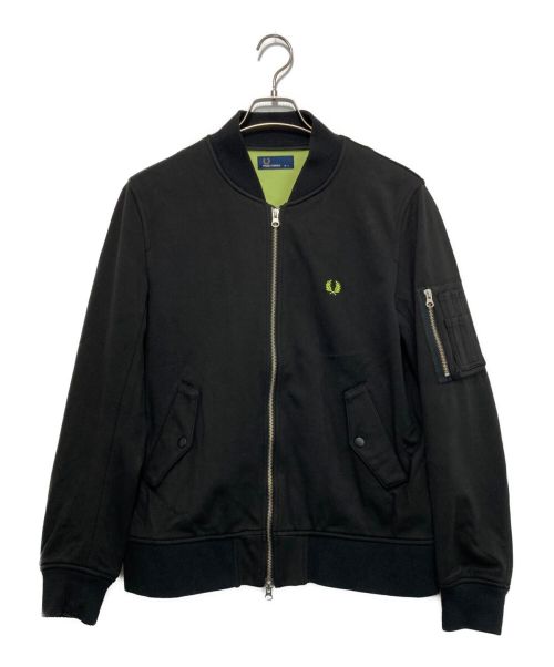 FRED PERRY（フレッドペリー）FRED PERRY (フレッドペリー) MA-1ジャケット ブラック サイズ:Lの古着・服飾アイテム