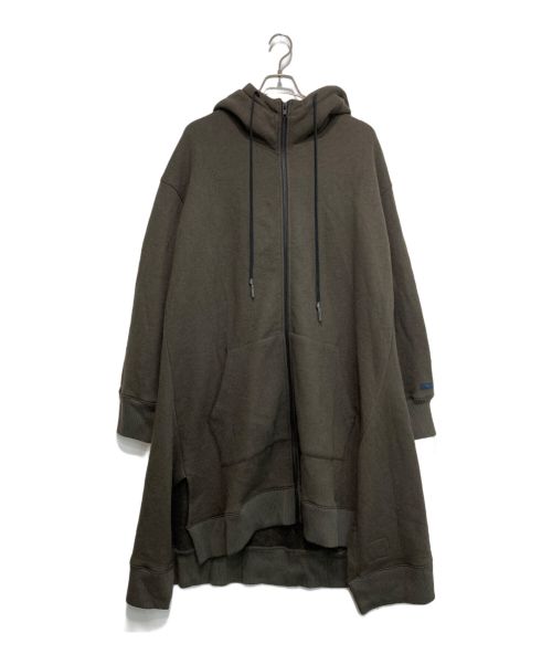 REGULATION Yohji Yamamoto（レギュレーションヨウジヤマモト）REGULATION Yohji Yamamoto (レギュレーションヨウジヤマモト) ジップアップロングパーカー ブラウン サイズ:4の古着・服飾アイテム