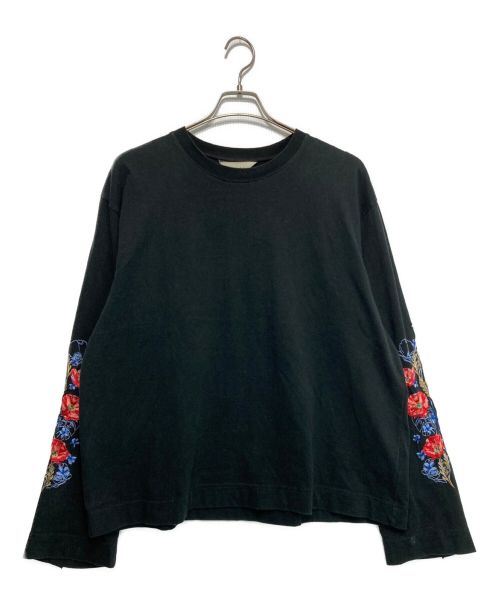 jieda（ジエダ）Jieda (ジエダ) FLOWER EMBROIDERY L/S ブラック サイズ:1の古着・服飾アイテム