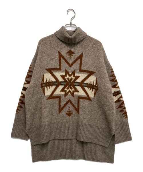 PENDLETON（ペンドルトン）PENDLETON (ペンドルトン) オルテガ柄ニット ブラウン サイズ:Fの古着・服飾アイテム