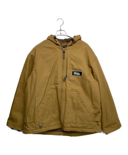 FIRST DOWN（ファーストダウン）FIRST DOWN (ファーストダウン) DUCK HOODED JKT ベージュ サイズ:Lの古着・服飾アイテム